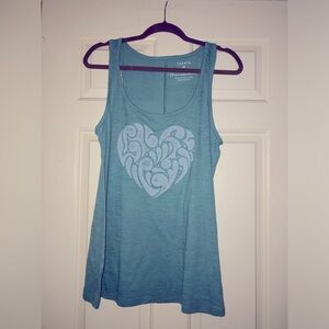 NWOT Torrid Blue Green Heart Tank